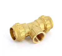 Тройник обжимной с внутренней резьбой Tiemme 32х1х32 для ПНД 3400023