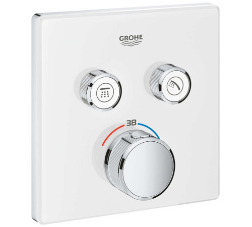 Термостат для душа GROHE Grohtherm SmartControl внешняя часть на 2 выхода белая луна 29156LS0