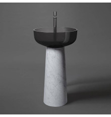 Раковина напольная Antonio Lupi Albume 48х65 см Fume/Marmo Carrara ALBUME10+ALBUME21