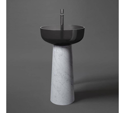 Раковина напольная Antonio Lupi Albume 48х65 см Fume/Marmo Carrara ALBUME10+ALBUME21