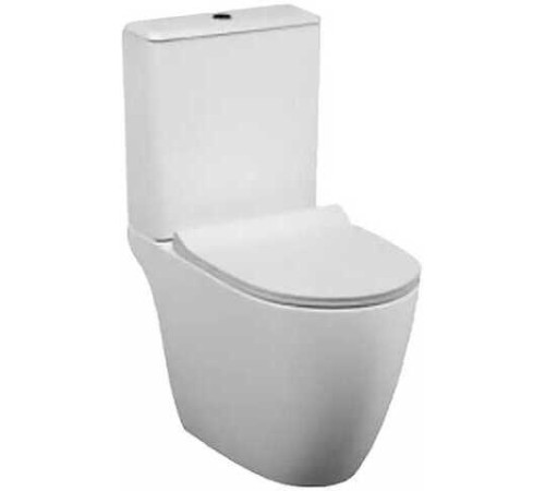 Унитаз напольный безободковый VitrA Sento Rim-ex Open-Back с тонким сиденьем микролифт 9830B003-7204
