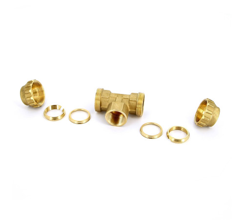 Тройник обжимной с внутренней резьбой Tiemme 32х1х32 для ПНД 3400023