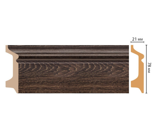 Плинтус напольный Decomaster D122-81 78x21x2400 мм D122-81