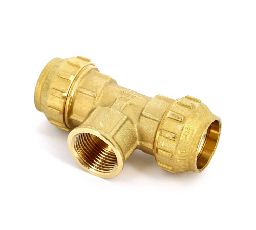 Тройник обжимной с внутренней резьбой Tiemme 32х1х32 для ПНД 3400023