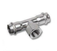 Тройник SANHA NiroSan 28x3/4x28 мм пресс-ВР нержавеющая сталь 69130G283428