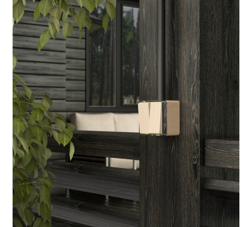 Выключатель двухклавишный влагозащищенный Gallant (шампань рифленый) W5020210