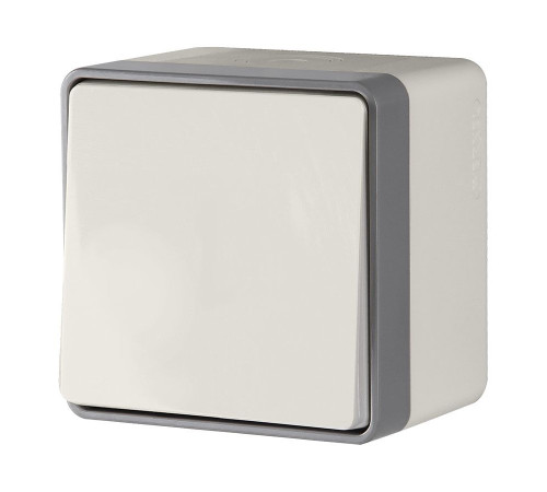 Выключатель одноклавишный влагозащищенный Gallant слоновая кость W5010203