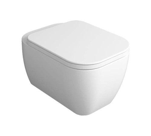 Унитаз подвесной Simas Henges безободковый 38х55 см белый HE18bi