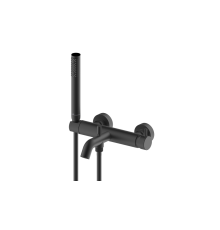 Смеситель для ванны BOSSINI TEO однорычажный со шлангом 1250 мм и лейкой Zen черный матовый Z00724.073
