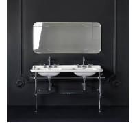 Консоль напольная с раковиной Kerasan Waldorf 150х55 см на 3 отв. хром 4143K1bi/cr / 9195K1cr