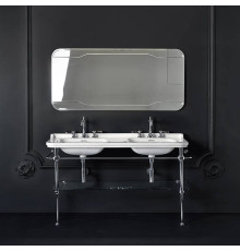 Консоль напольная с раковиной Kerasan Waldorf 150х55 см на 3 отв. хром 4143K1bi/cr / 9195K1cr