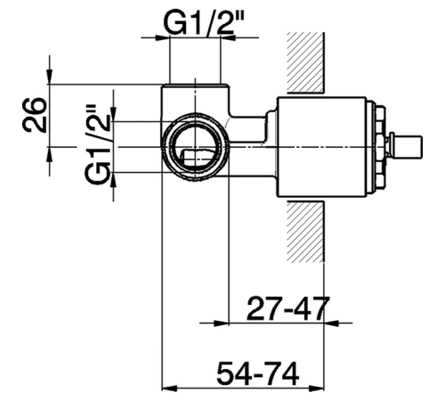 Встраиваемая часть смесителя Cisal для душа однорычажная ZA00530004