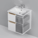Тумба под раковину подвесная AM.PM X-Joy 55 см 2 ящика белый глянец M85AFHX0552WG