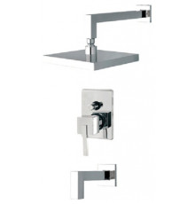 Смеситель для ванны Fiore Kyro встраиваемый с изливом и верхним душем хром 71CR7786