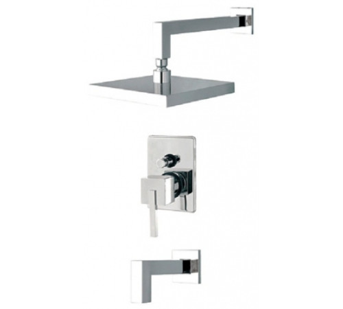 Смеситель для ванны Fiore Kyro встраиваемый с изливом и верхним душем хром 71CR7786