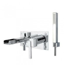 Смеситель для ванны встраиваемый Fiore XS излив-водопад с душевым гарнитуром хром 71CR7760