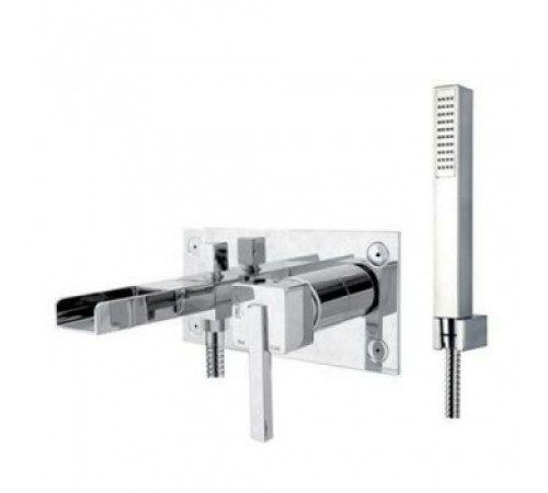 Смеситель для ванны встраиваемый Fiore XS излив-водопад с душевым гарнитуром хром 71CR7760