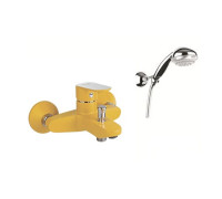 Смеситель для ванны Fiore Kevon Chic с душевым гарнитуром желтый/хром 81YX8150