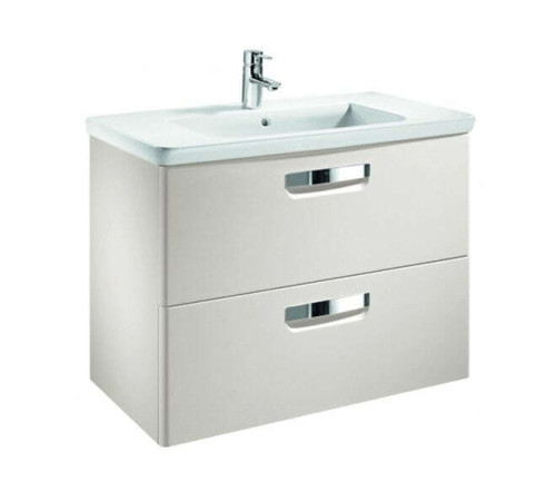 Тумба под умывальник Roca The Gap подвесная 2 ящика 677х602х412 мм белая матовая ZRU9302733