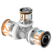 Тройник редукционный латунный Uponor S-Press PLUS 25-20-20 1070576