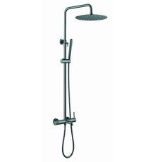 Душевая стойка Boheme Uno с верхним душем GunMetal Shine 468-SGM