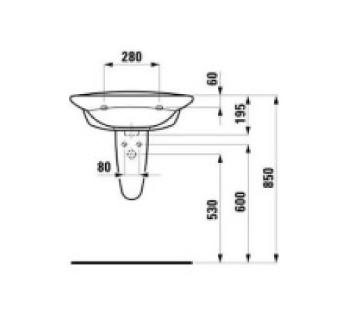 Полупьедестал для раковины Laufen Swing белый 8.1950.1.000.000.1
