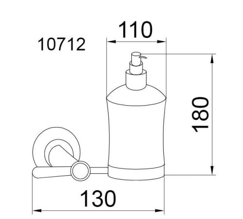 Дозатор для жидкого мыла Boheme Puro подвесной хром 10712