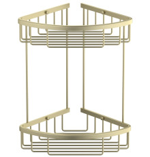 Полка угловая двойная Timo Saona 210х210х360 мм золото матовое 13082/17