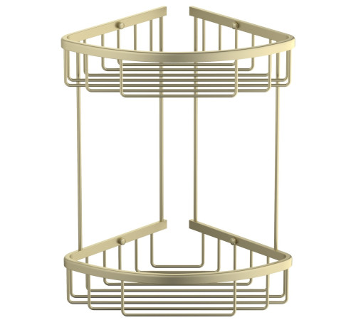Полка угловая двойная Timo Saona 210х210х360 мм золото матовое 13082/17