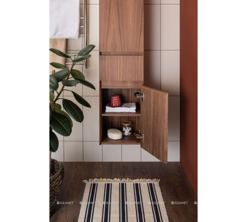 Шкаф-пенал Aquanet Нью Йорк 35 шпон орех 00203956