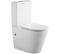 Унитаз-компакт напольный безободковый Aquatek Вега горизонтальный выпуск сиденье микролифт AQ2904-00