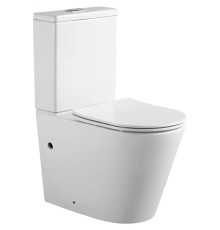 Унитаз-компакт напольный безободковый Aquatek Вега горизонтальный выпуск сиденье микролифт AQ2904-00