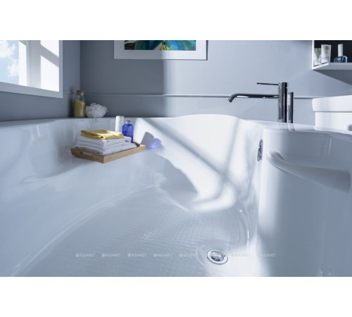 Ванна акриловая Aquanet Capri 160x100 R правосторонняя с каркасом и сливом-переливом 00205386