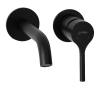 Смеситель для раковины на 2 отверстия Jacob Delafon Elate матовый черный E28318-BL