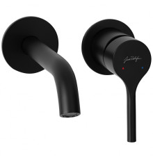 Смеситель для раковины на 2 отверстия Jacob Delafon Elate матовый черный E28318-BL