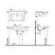 Раковина Kerasan Inka Project 60x40 см 1 отв. белый 341101