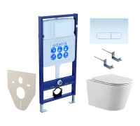 Комплект инсталляции AQUATEK ВЕГА-1905-013 рама INS-0000012 кнопка KDI-0000013 унитаз AQ1905-00 крепеж KKI-0000002