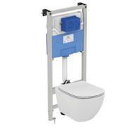 Комплект 3 в 1 Ideal Standard TESI унитаз T007901, сиденье SC T352701, инсталляция ProSys R020467 T386801