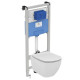 Комплект 3 в 1 Ideal Standard TESI унитаз T007901, сиденье SC T352701, инсталляция ProSys R020467 T386801