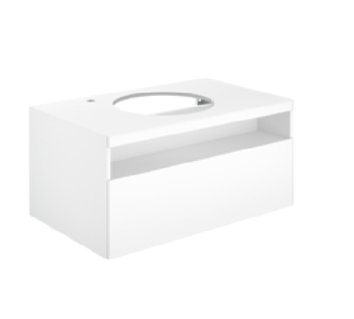 Тумба под умывальник KEUCO Stageline 800x550x490 мм 1 ящик подсветка розетка USB Вулканит 32864970100