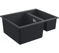 Мойка кухонная композитная GROHE K500 2 чаши 555x460 мм черный гранит 31648AP0