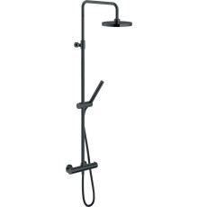 Душевая система термостатическая Nobili Velis верхний душ 20 см глянцевый черный VE125030/50FLP