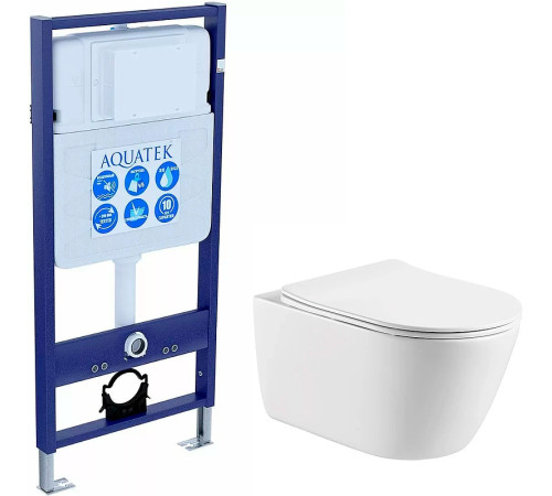 Комплект инсталляции AQUATEK ОБЕРОН T (рама INS-0000012, унитаз AQ1365T-00 soft-close) INS-0000012/AQ1365T-00