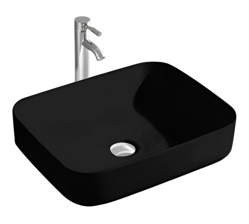 Раковина накладная Aquanet Вега 500x390x130 мм матовый черный AQ5515-MB