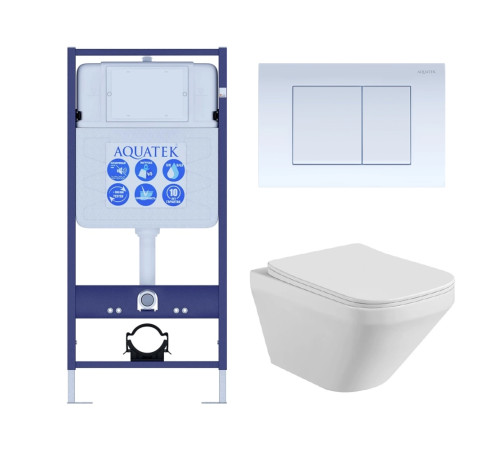 Комплект инсталляции 4 в 1 Aquatek Лира-009 рама Standard INS-0000012 и унитаз AQ1155-00 ЛИРА-009 4в1