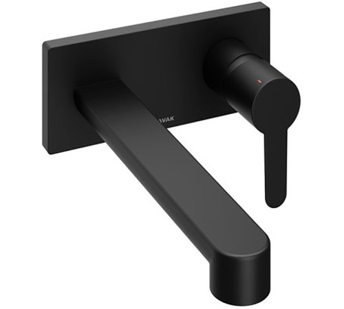 Смеситель для умывальника RAVAK Puri PU 019.20 настенный монтаж черный X070184
