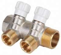 Коллектор Hogart Premium 2 выхода 1 x 3/4 EK с регулирующими вентилями MM4020605