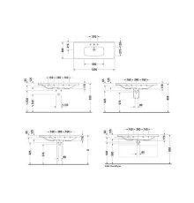 Раковина для мебели Duravit DURASTYLE 1200x480 мм с 1 отверстием 2320120000