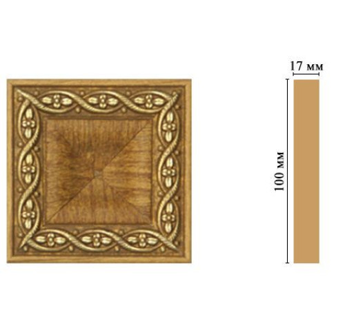 Вставка декоративная DECOMASTER D207 100x100x22 мм D207-4