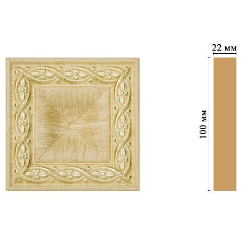 Вставка декоративная DECOMASTER D207 100x100x22 мм D207-5